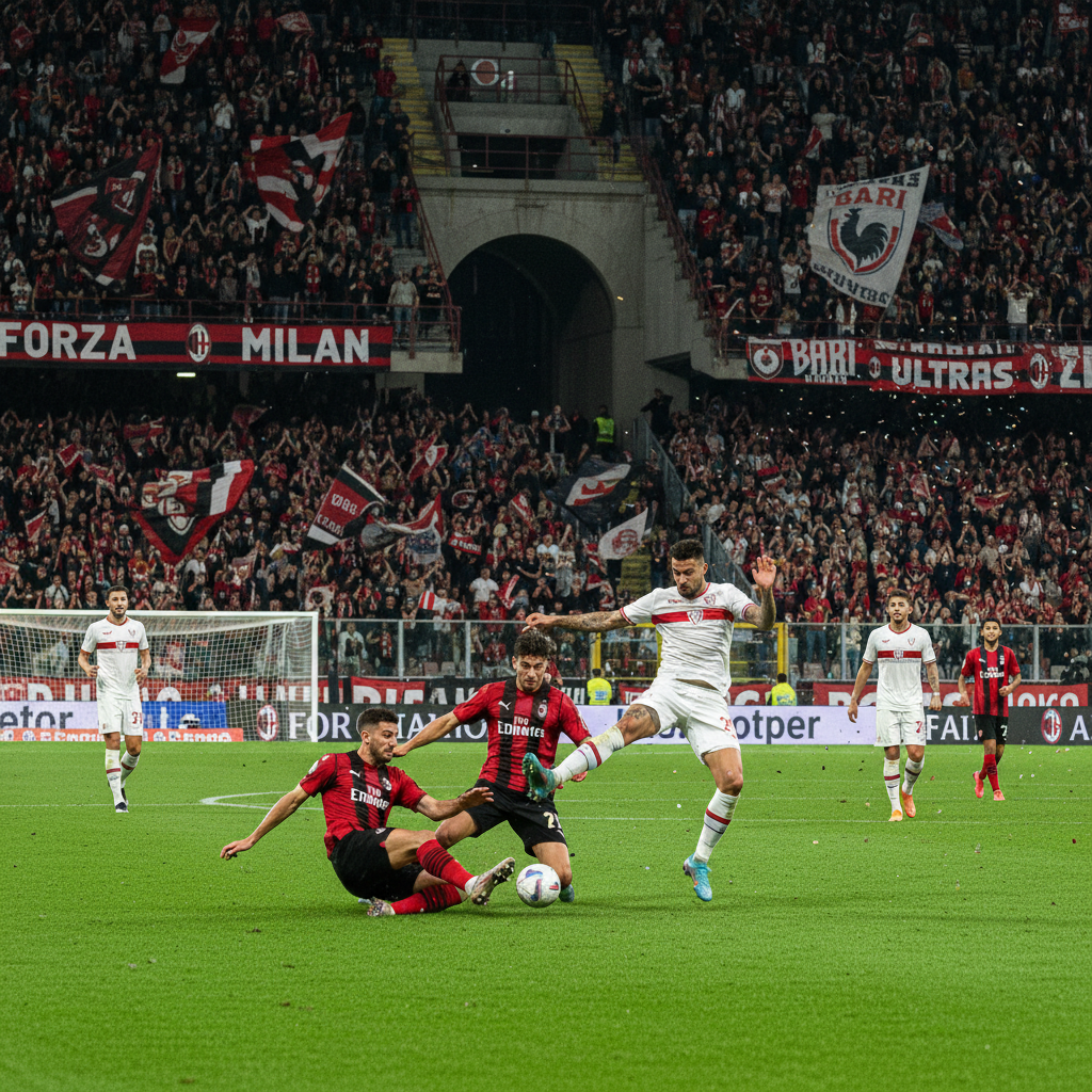 Ac milan vs ssc bari timeline