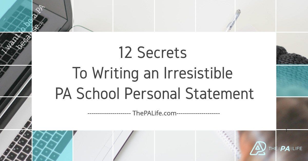 PA School Personal Statement